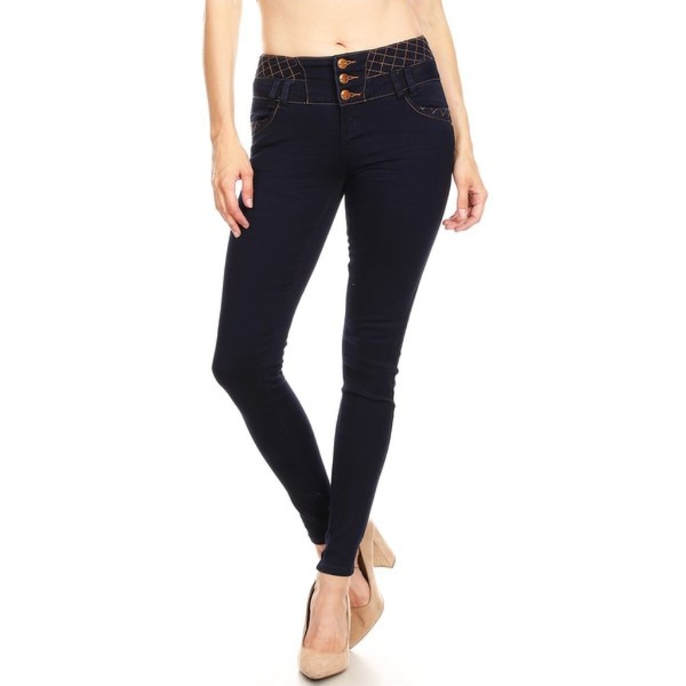 Navy Blue Jeans Stretch Denim